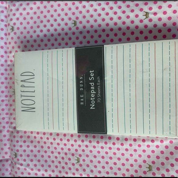 NWT Rae Dunn NOTEPAD/WISH LIST 2pk List Pad Set